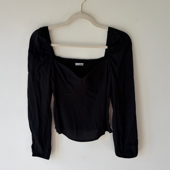 REFORMATION Reign Black Top Size 2 - Picture 3 of 5